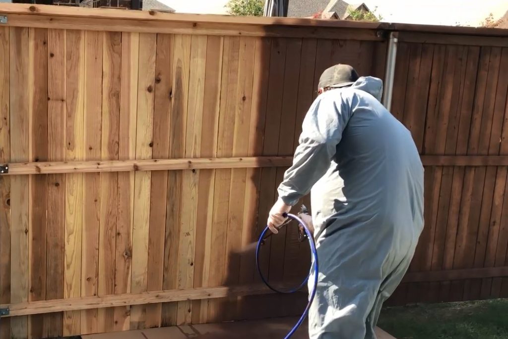 Fence staining and repair by ServiceBeaver in Keller and DFW Texas