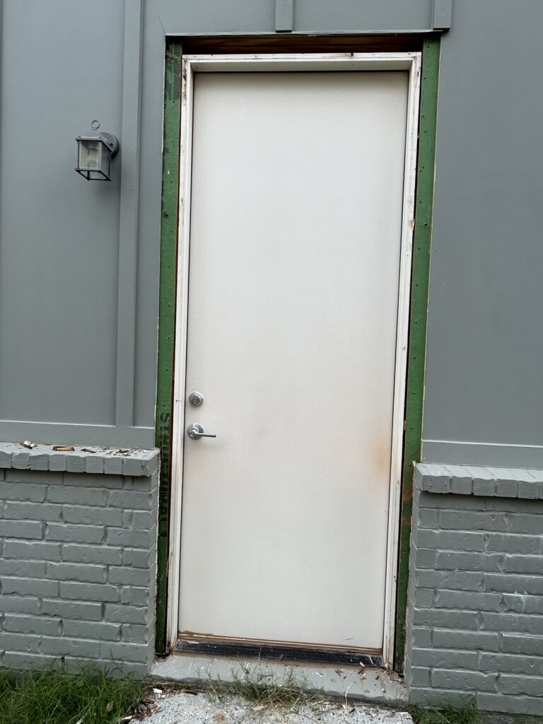 Door jamb repair in progress by ServiceBeaver